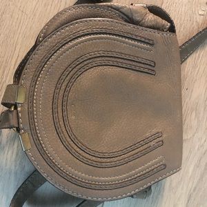 CHLOE Calfskin Mini Marcie Round Crossbody Bag